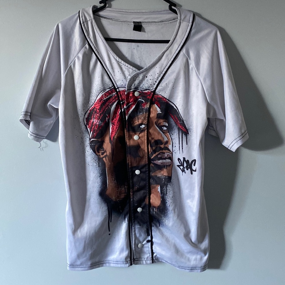 Tupac Button Up - Picture 1 of 2